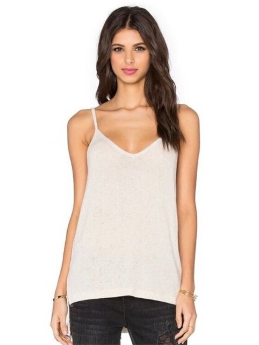Revolve Lna Women's Knit Tank Top XS Boho Peasant Euro Summer Casual Basic